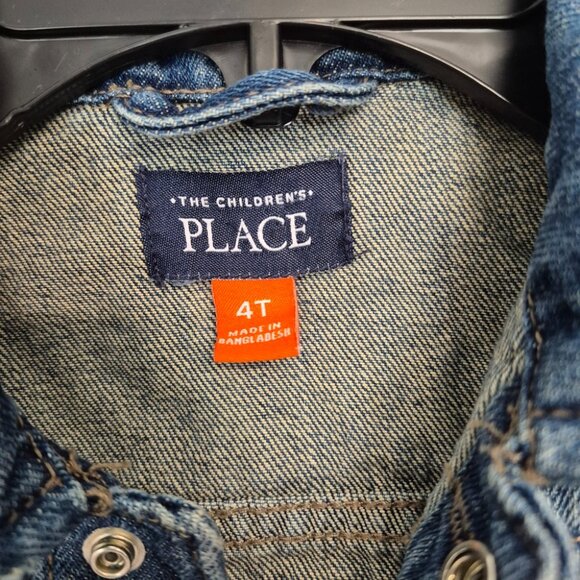 The Childrens Place 4T Denim Jacket For Kids With Button Closure & Pockets - Picture 3 of 5